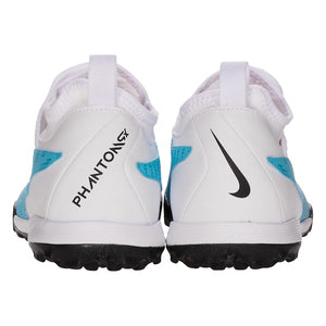 Nike Jr. Phantom GX Academy DF Turf Soccer Shoes (Baltic Blue/Pink Blast)