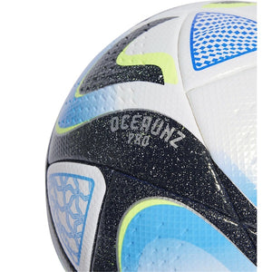 Balón oficial adidas OCEANUZ World Cup Pro para mujer 2023 (blanco/azul marino universitario/azul intenso)