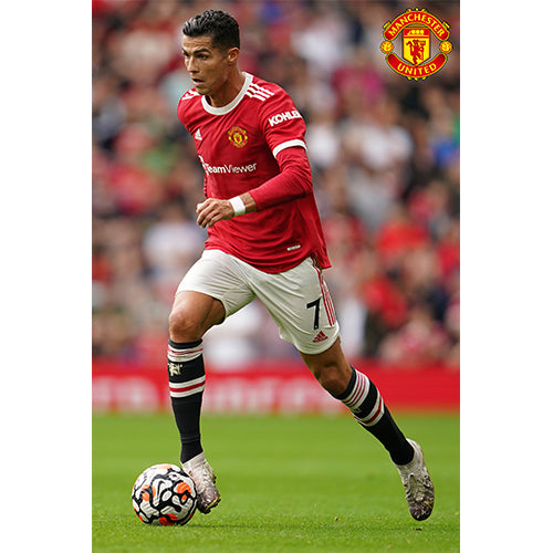 Manchester United Cristiano Ronaldo Regate Póster