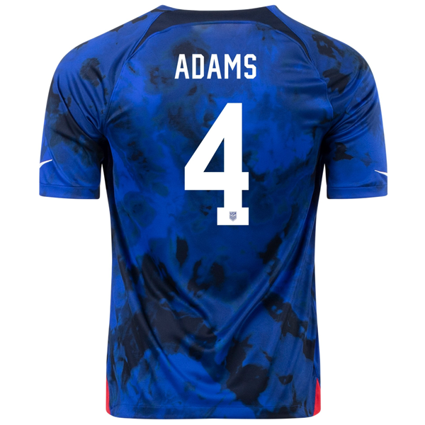 Camiseta Nike Estados Unidos Tyler Adams Visitante 22/23 (Azul brillante/Blanco)