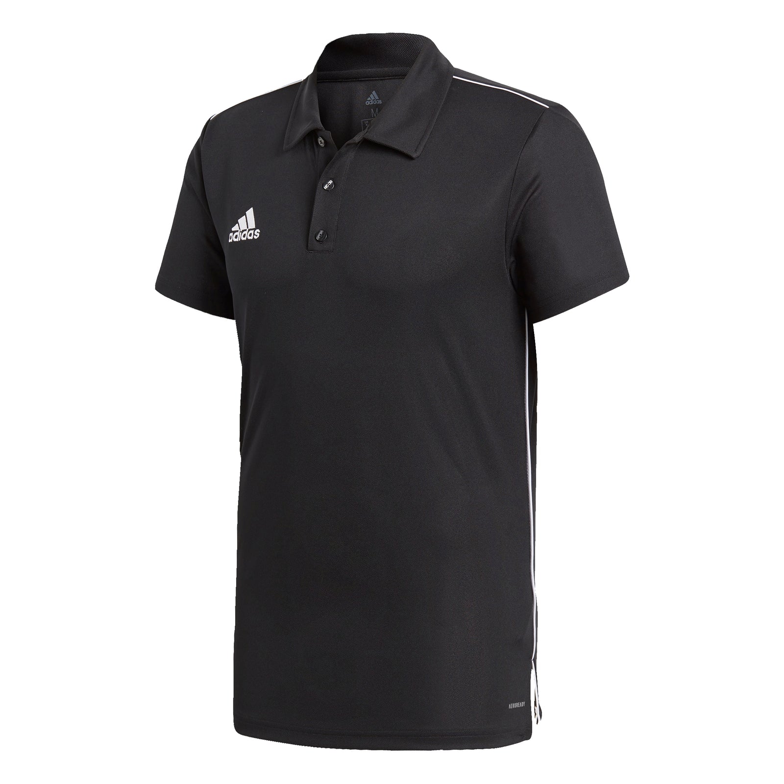 ADIDAS CORE 18 CLIMALITE SOCCER POLO SHIRT (BLACK/WHITE) | Soccer Wearhouse