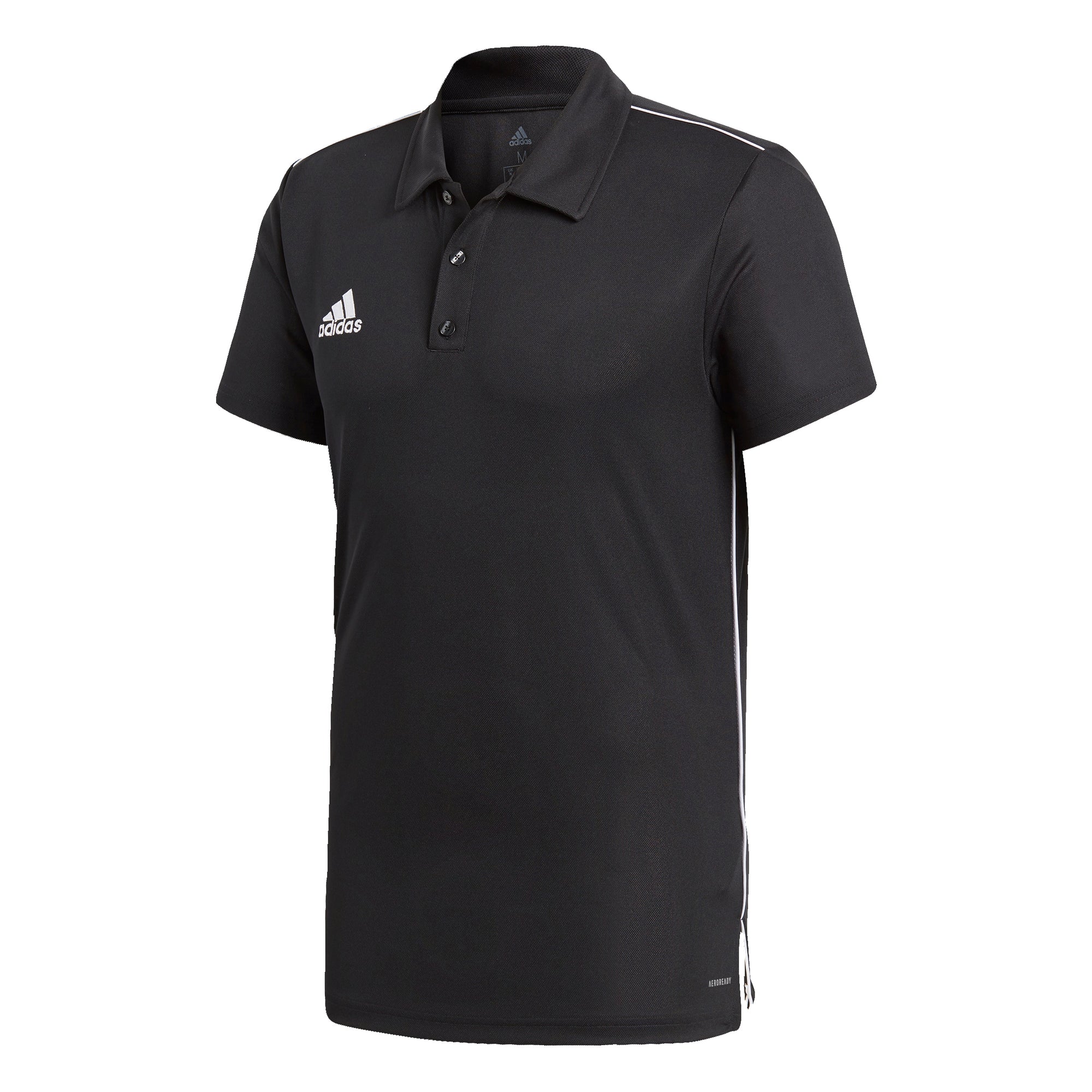 ADIDAS CORE 18 CLIMALITE SOCCER POLO SHIRT (BLACK/WHITE) | Soccer Wearhouse