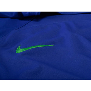 Nike Brazil Neymar Jr. Away Jersey 22/23 w/ World Cup 2022 Patches (Paramount Blue/Green Spark)