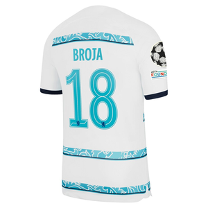 Nike Chelsea Broja Away Jersey w/ Champions League + Club World Cup Patches 22/23 (White/College Navy)