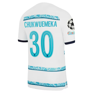 Nike Chelsea Chukwuemeka Away Jersey w/ Champions League + Club World Cup Patches 22/23 (White/College Navy)