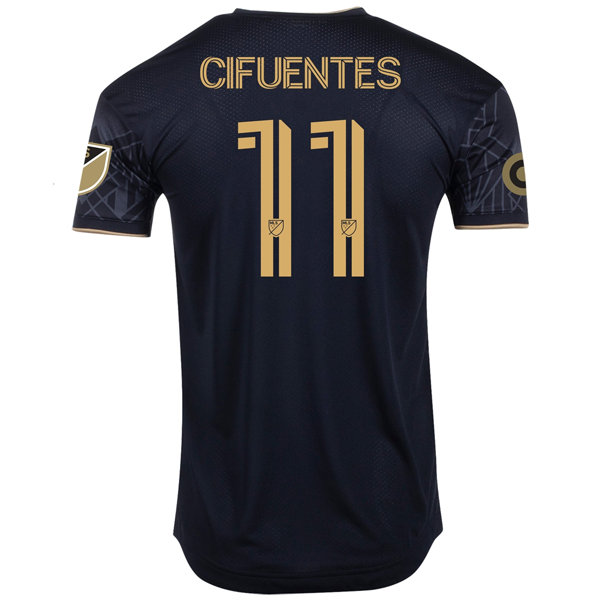 Adidas LAFC Authentic Jose Cifuentes Home Jersey w/ MLS + Target Patches 22/23 (Black/Gold) Size M