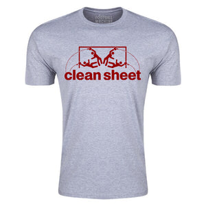 Football Machine Stick Figure Clean Sheet T-Shirt (Sport Grey) | Soccer Wearhouse