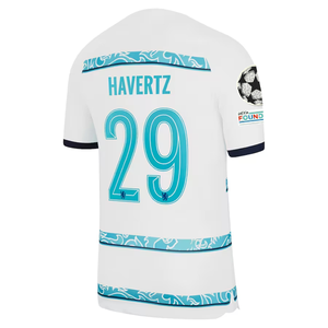 Nike Chelsea Havertz Away Jersey w/ Champions League + Club World Cup Patches 22/23 (White/College Navy)