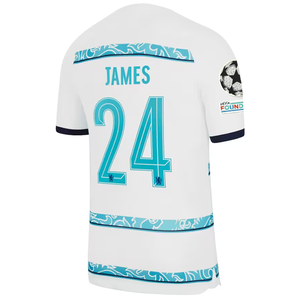 Nike Chelsea James Away Jersey w/ Champions League + Club World Cup Patches 22/23 (White/College Navy)