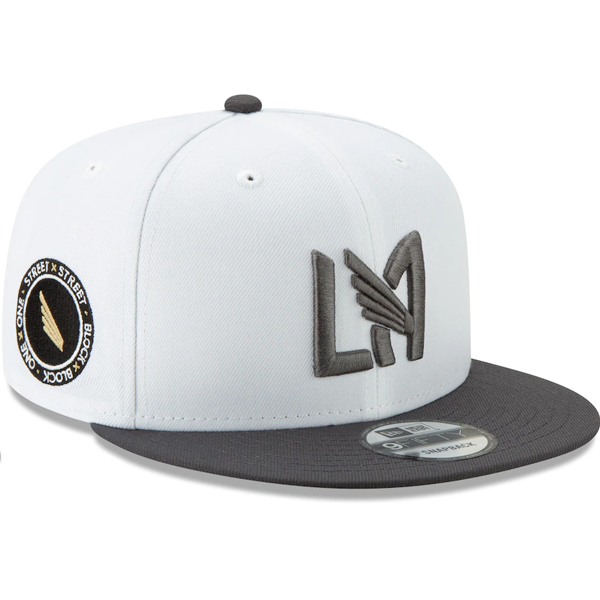 New Era LAFC 9Fifty Snapback Hat (White/Silver) | Soccer Wearhouse
