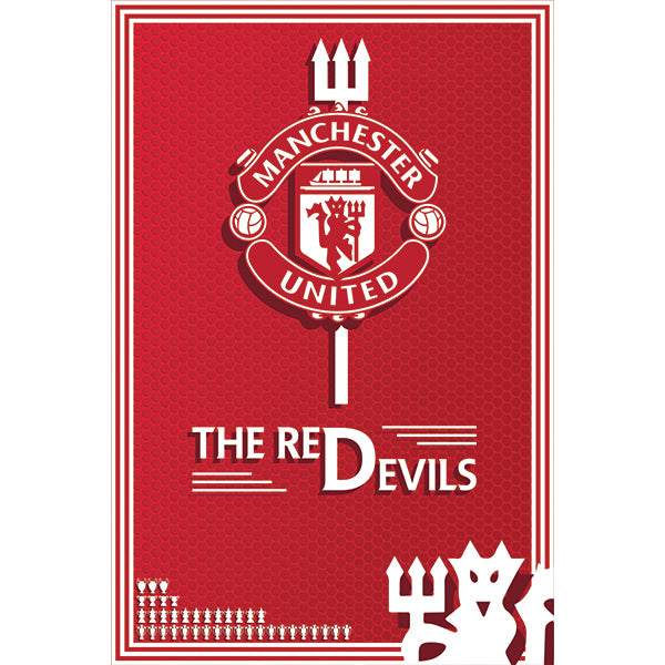Manchester United The Red Devils Poster | Soccer Wearhouse