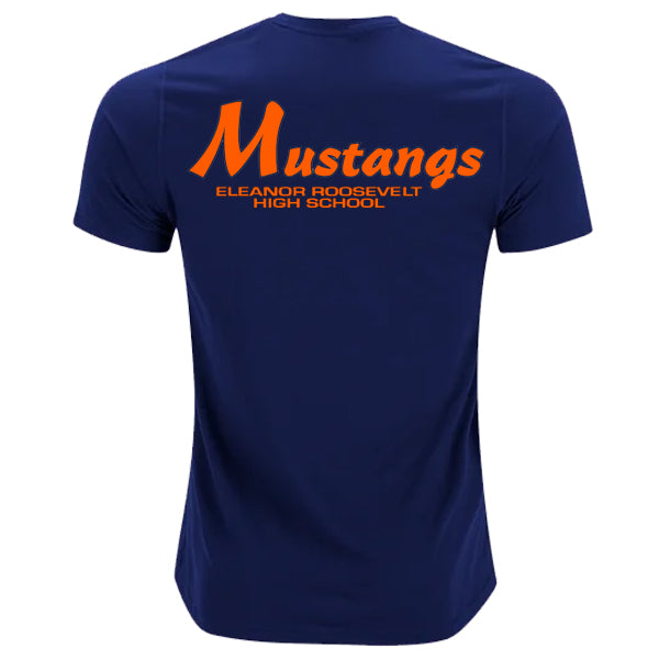 adidas Roosevelt Mustangs Creator Tee (Navy/Orange) | Soccer Wearhouse