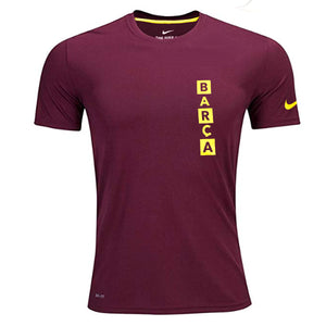 Nike Men's FC Barcelona Story Tell T-Shirt (Maroon/Yellow) | Soccer Wearhouse
