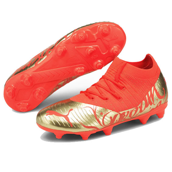 Puma Youth Neymar Jr Future Z NJR FG/AG (Fiery Coral/Gold