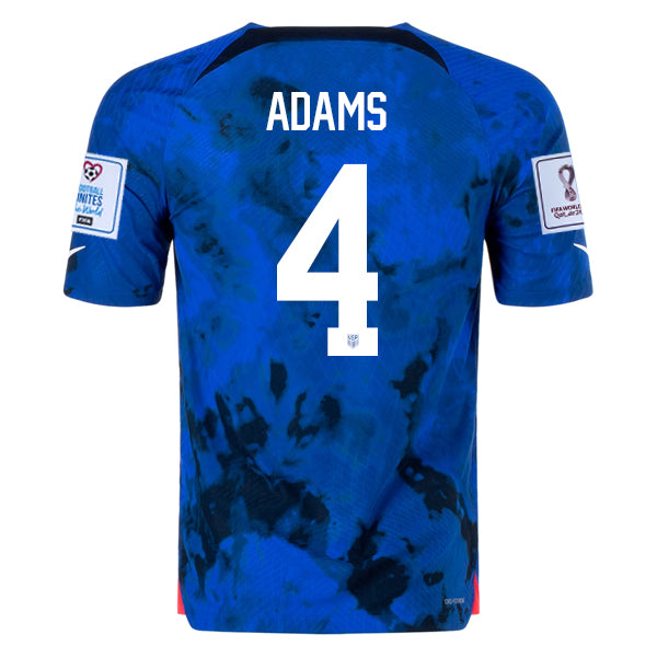 Nike United States Tyler Adams Authentic Match Away Jersey 22/23 w/ Wo