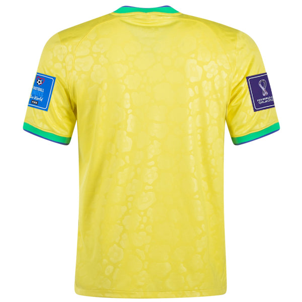 Nike Brazil Home Jersey 22/23 W/ World Cup Patches 2022 (Dynamic Yello ...