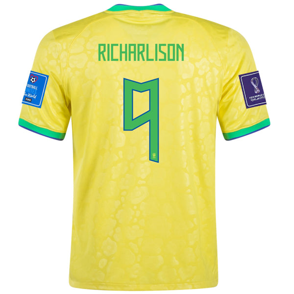 Nike Brazil Richarlison Home Jersey 22/23 w/ World Cup 2022 Patches (D -  Soccer Wearhouse