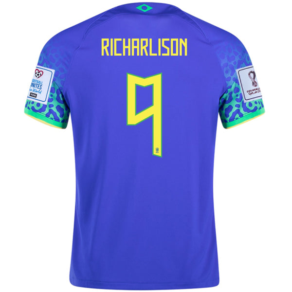 Nike Brazil Richarlison Away Jersey 22/23 w/ World Cup 2022 Patches (P -  Soccer Wearhouse