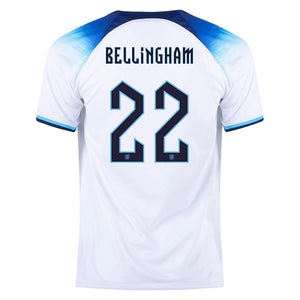 Nike England Authentic Match Jude Bellingham Home Jersey 22/23 (White/Blue Fury/Blue Void)