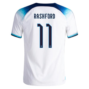 Nike England Authentic Match Marcus Rashford Home Jersey 22/23 (White/Blue Fury/Blue Void)