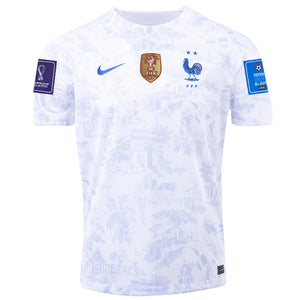 Nike France Oliver Giroud Away Jersey w/ World Cup Champion and World Cup 2022 Patches 22/23 (White)