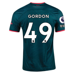 Nike Liverpool Gordon Third Jersey 22/23 w/ EPL and NRFR Patches (Dark Atomic Teal/Siren Red)