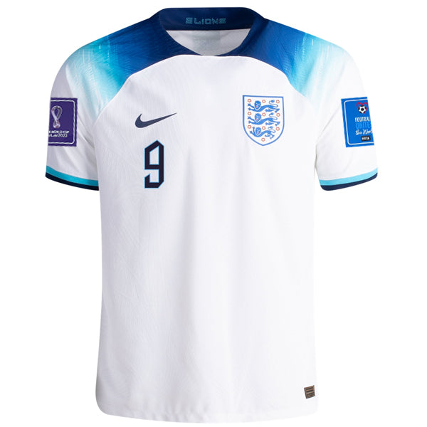 Harry Kane England National Team Autographed 2022-23 White Nike Authentic  Jersey