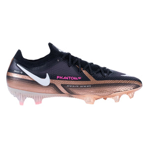 Botines de fútbol para terreno firme Nike Phantom GT2 Elite Q FG (cobre metalizado/negro)