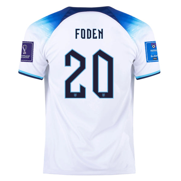 FODEN #20 England Home Jersey World Cup 2022