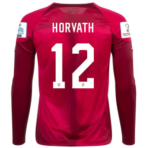 Nike Ethan Horvath United States Goalkeeper Long Sleeve Jersey w/ World Cup 2022 Patches (Mystic Hibiscus/Team Red)