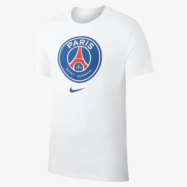 Nike Men's 19/20 PSG Crest Tshirt (White) - Soccer Wearhouse