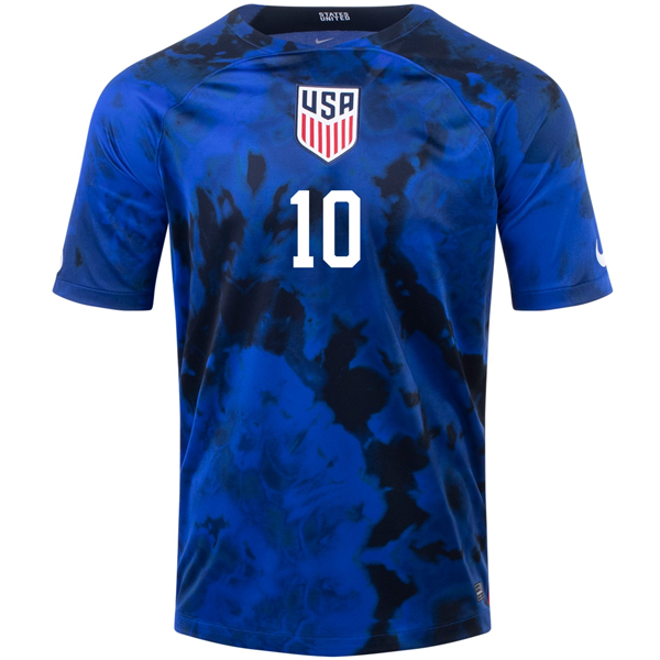 Camiseta Nike Estados Unidos Christian Pulisic Visitante 22/23 (Azul brillante/Blanco)