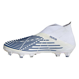 Botas de fútbol adidas Predator Edge+ FG (Blanco nube/Azul de alta resolución)