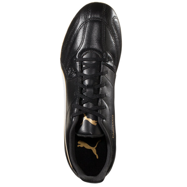 PUMA Men's Capitano II FG Firm Ground Soccer Cleats (Black/Gold) | Soccer Wearhouse