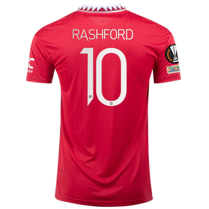 adidas Manchester United Marcus Rashford Home Jersey w/ Europa League Patches 22/23 (Real Red)