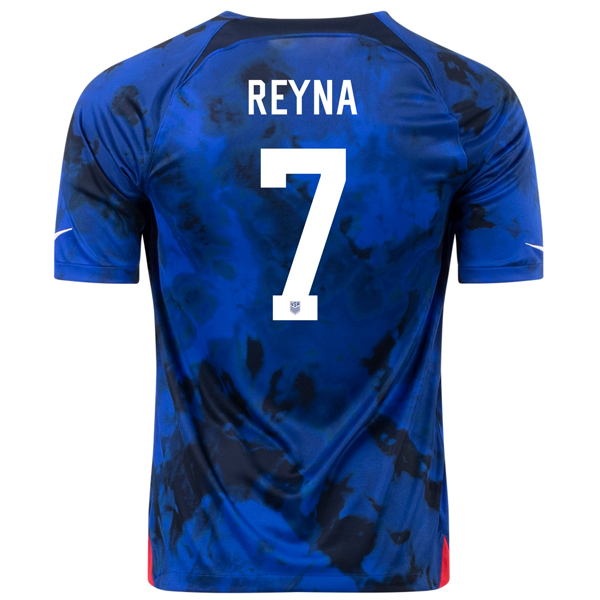 Camiseta Nike Estados Unidos Gio Reyna Visitante 22/23 (Azul brillante/Blanco)