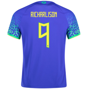 Nike Brazil Richarlison Away Jersey 22/23 (Paramount Blue/Green Spark)