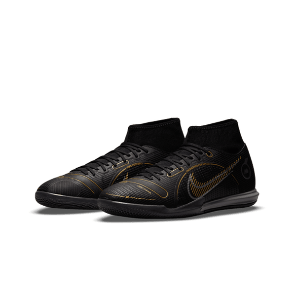 Nike Superfly 8 Academy Indoor Shoes Black Metallic Gold