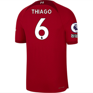 Nike Vaporknit Liverpool Thiago Home Jersey w/ EPL + No Room For Racism Patches 22/23 (Tough Red/Team Red)