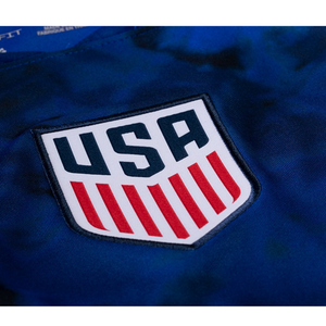 Nike United States Timothy Weah Away Jersey 22/23 w/ World Cup 2022 Patches (Bright Blue/White)