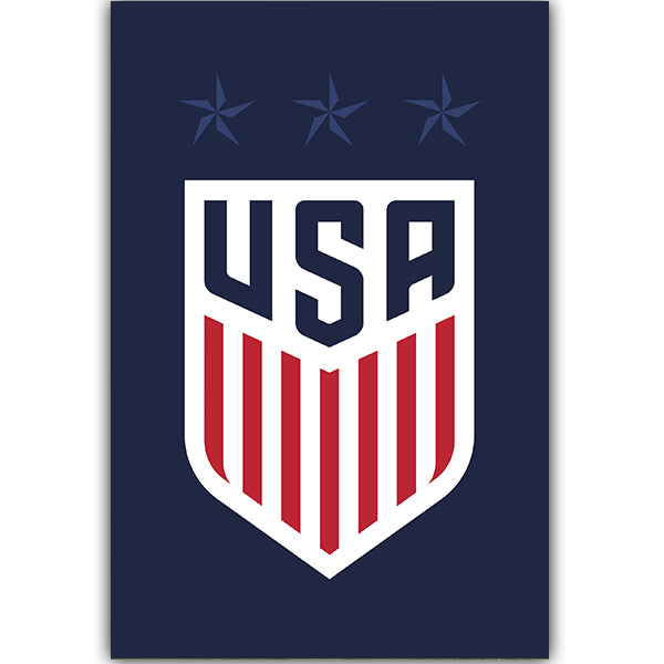 USA Womens Soccer Crest Poster (Navy) | Soccer Wearhouse