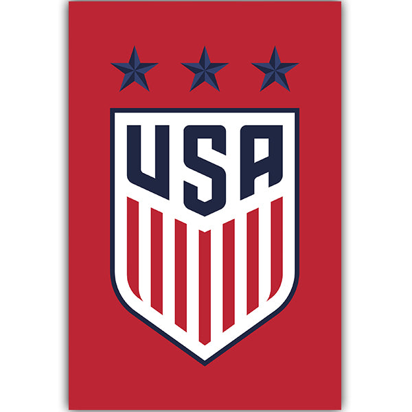USA Womens Soccer Crest Poster (Red) | Soccer Wearhouse