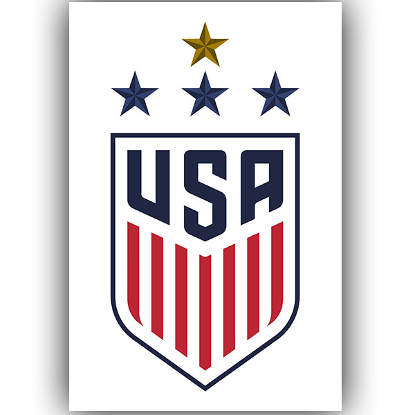 USA Womens 4 Star Crest Poster (White) | Soccer Wearhouse