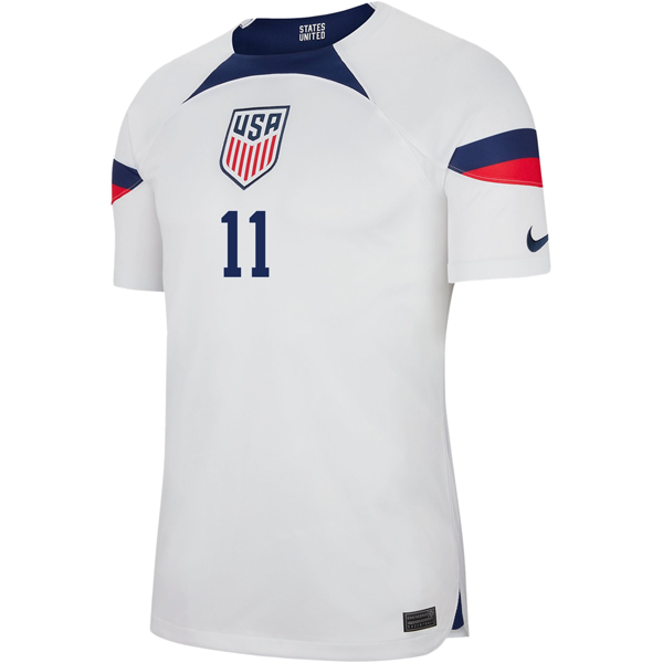 Nike United States Authentic Match Brenden Aaronson Home Jersey 22/23 ...