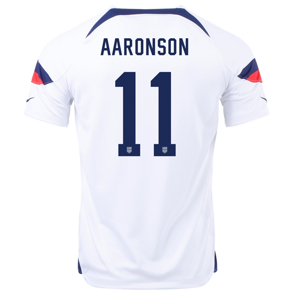 Nike Estados Unidos Brenden Aaronson Home Jersey 22/23 (Blanco/Azul)