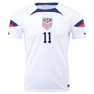 Nike United States Brenden Aaronson Home Jersey 22/23 (White/Loyal Blue)