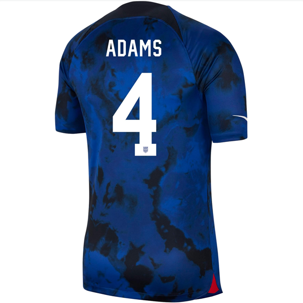 Nike United States Tyler Adams Home Jersey 22/23 w/ World Cup 2022 Patches (White/Loyal Blue) Size XXL