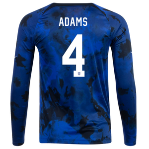 Nike United States Tyler Adams Long Sleeve Away Jersey 22/23 (Bright Blue/White)
