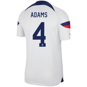 Nike United States Authentic Match Tyler Adams Home Jersey 22/23 (White/Loyal Blue)
