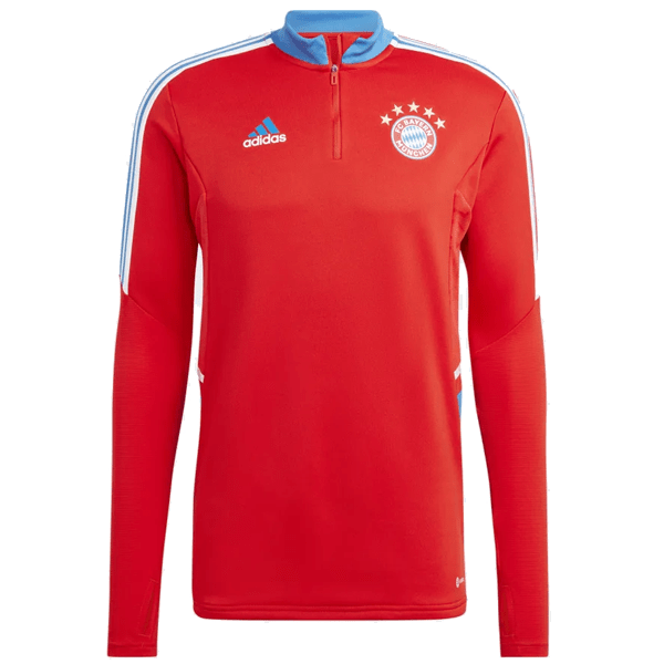 adidas Bayern Munich Condivo Training Long Sleeve Top 22/23 (Red/Bright Royal) | SoccerWearhouse